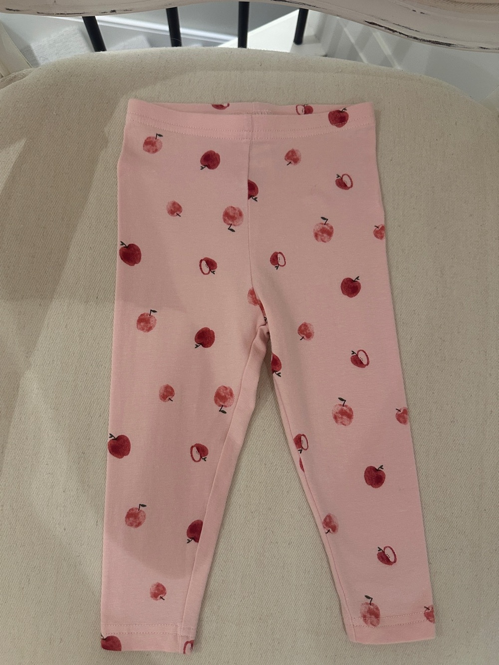 🍎 18 Mth Cute Pink Apple Print Baby Leggings